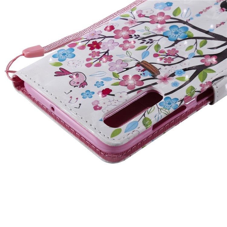 Estojo De Couro Carteira Padrão De Impressão Estande Para Samsung Galaxy A70 - Árvores Coloridas-8