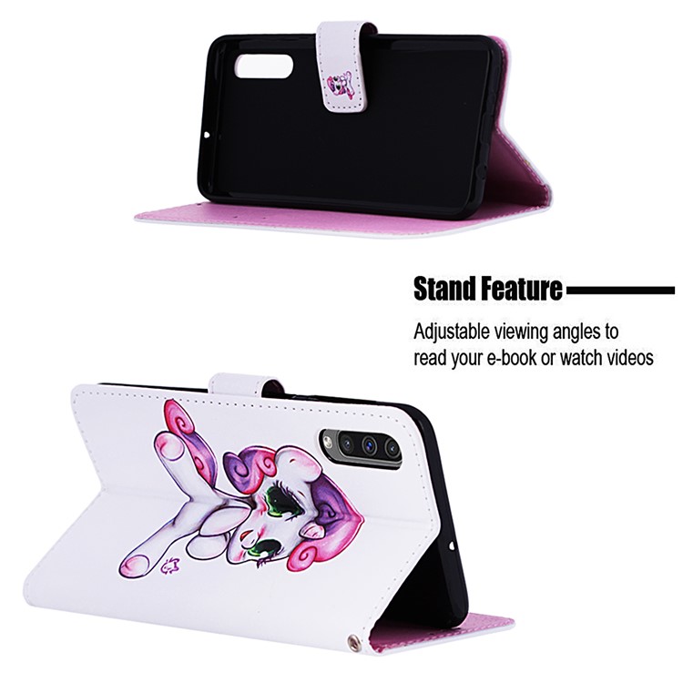 Pattern Printing Wallet Stand Leather Cover for Samsung Galaxy A50 / A50s / A30s - Lovely Unicorn-4