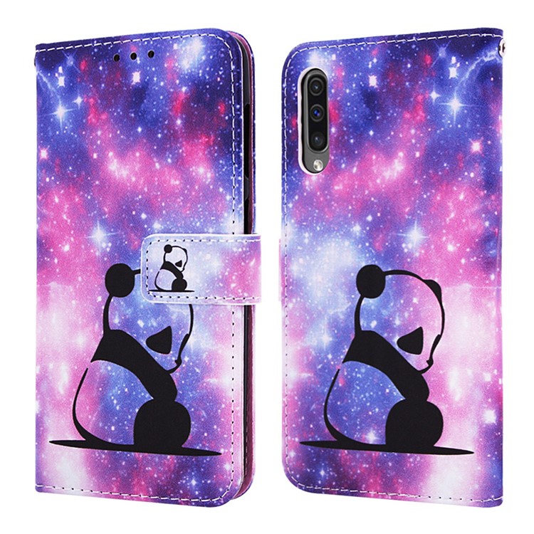 Pattern Printing Wallet Stand Leather Cover for Samsung Galaxy A50 / A50s / A30s - Panda-3