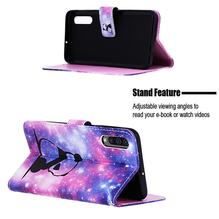 Pattern Printing Wallet Stand Leather Cover for Samsung Galaxy A50 / A50s / A30s - Panda-4