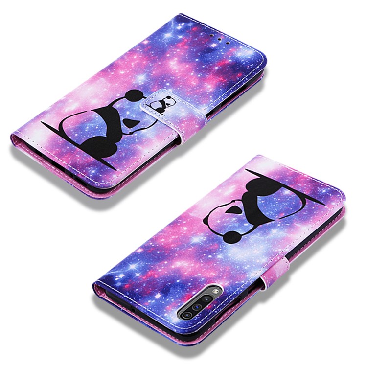 Pattern Printing Wallet Stand Leather Cover for Samsung Galaxy A50 / A50s / A30s - Panda-7