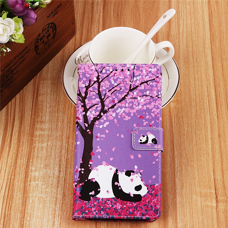 Pattern Printing Wallet Stand Leather Cover for Samsung Galaxy A50 / A50s / A30s - Panda Under The Tree-8