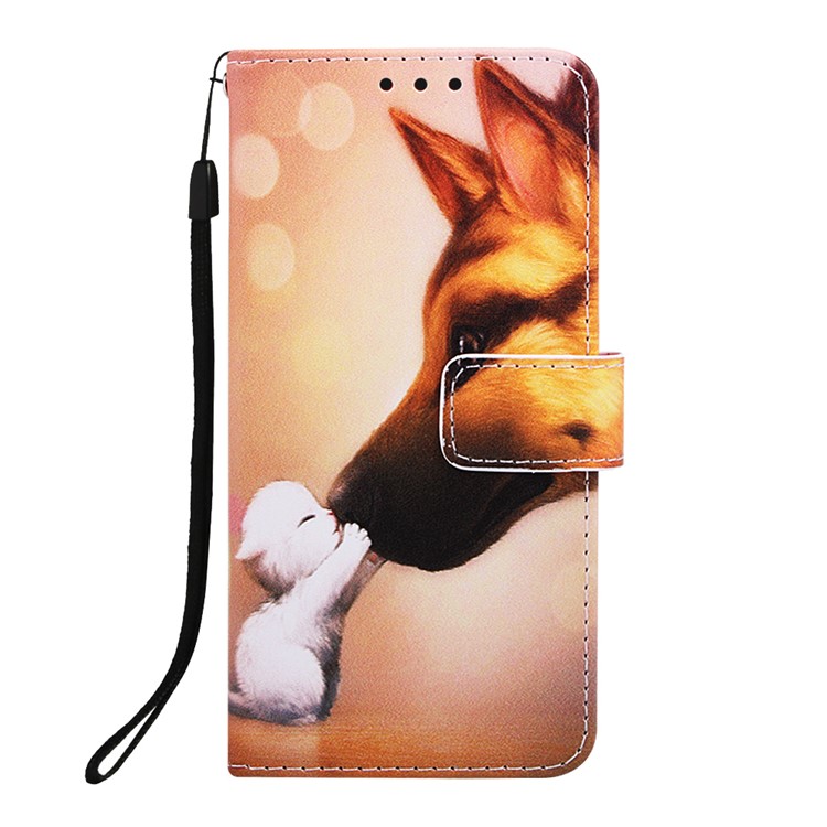 Pattern Printing Wallet Stand Leather Cover for Samsung Galaxy A50 / A50s / A30s - Cat and Dog-2
