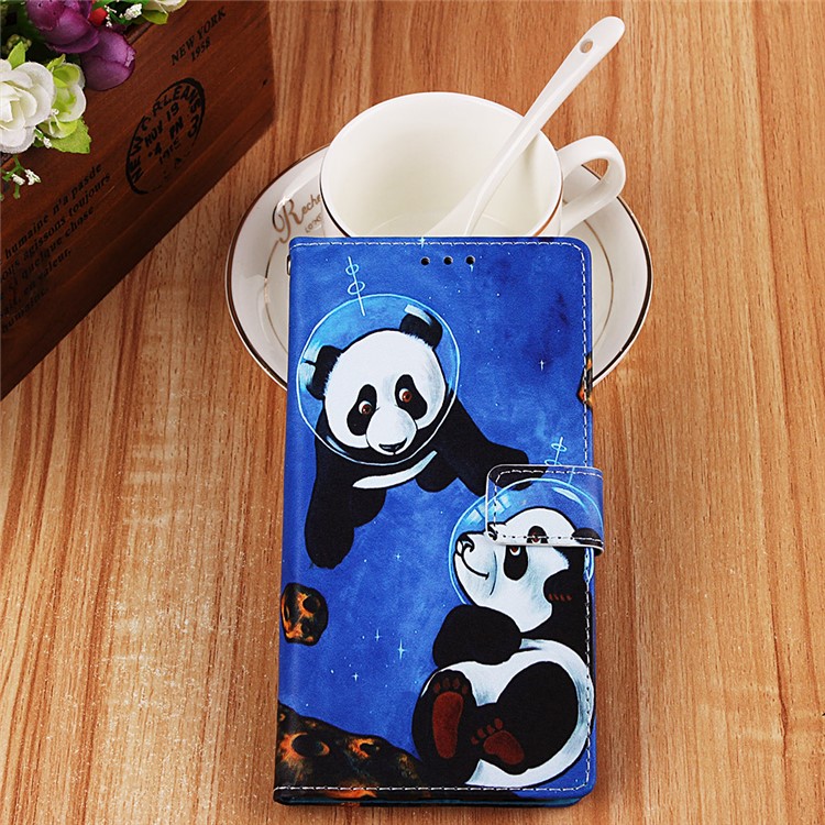 Pattern Printing Wallet Stand Leather Cover for Samsung Galaxy A50 / A50s / A30s - Two Pandas-2