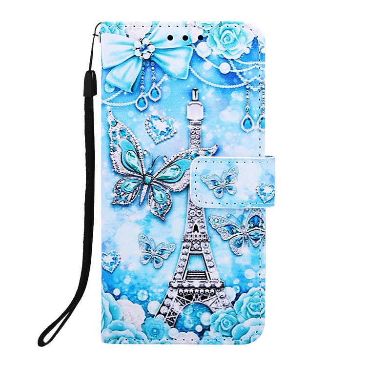 Pattern Printing Wallet Stand Leather Cover for Samsung Galaxy A50 / A50s / A30s - Eiffel Tower-2