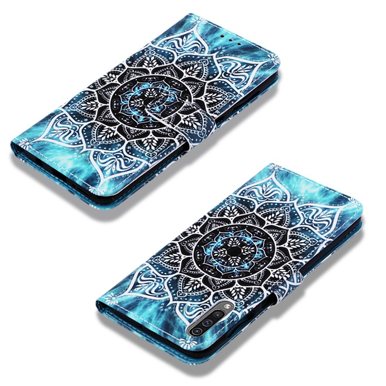Pattern Printing Wallet Stand Leather Cover for Samsung Galaxy A50 / A50s / A30s - Mandala Flower-7