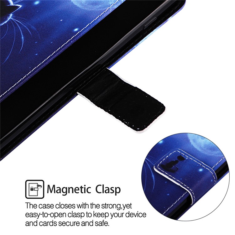 Pattern Printing Wallet Stand Leather Cover for Samsung Galaxy A50 / A50s / A30s - Cat-5