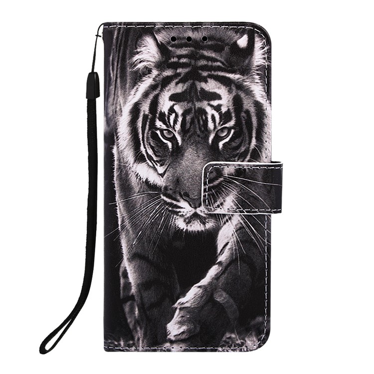 Pattern Printing Wallet Stand Leather Cover for Samsung Galaxy A50 / A50s / A30s - Tiger-2