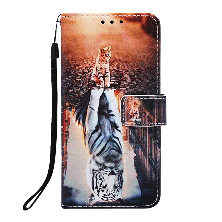 Pattern Printing Wallet Stand Leather Cover for Samsung Galaxy A50 / A50s / A30s - Reflection In The Water-2