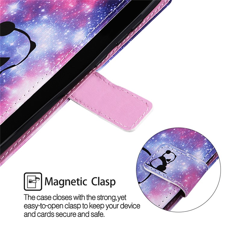 Pattern Printing Wallet Stand Leather Case for Samsung Galaxy A70 - Panda-5