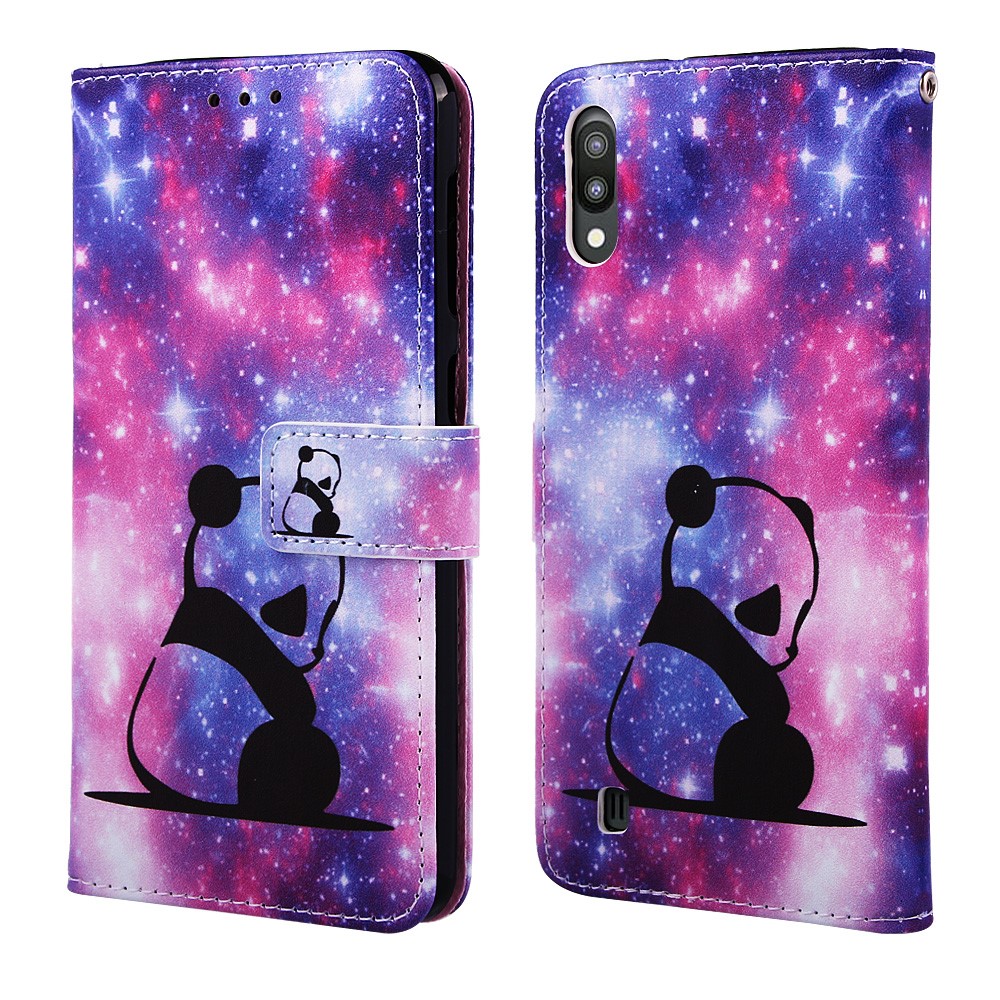 Pattern Printing Leather Wallet Case for Samsung Galaxy A10/M10 - Panda-3