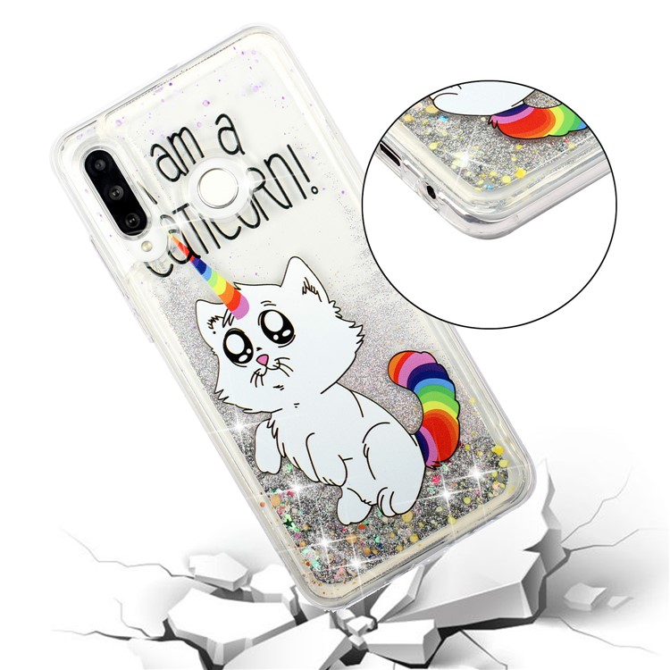 Quicksand Pattern Printing TPU Phone Case for Samsung Galaxy A60 - I Am A Caticorn-5