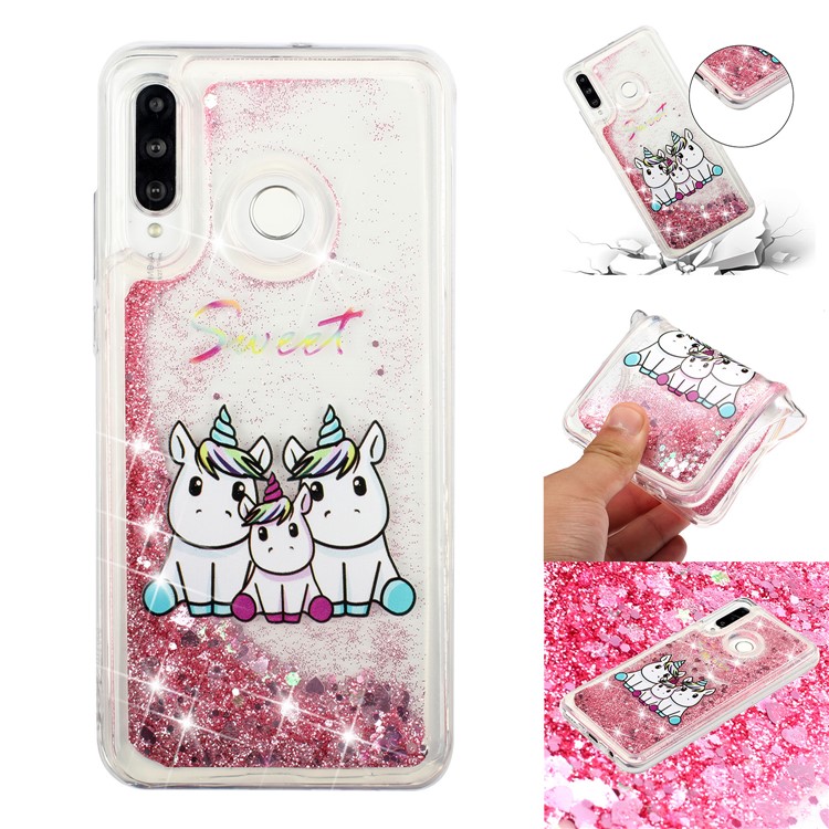 

Quicksand Pattern Printing TPU Phone Case for Samsung Galaxy A60 - Unicorns, Galaxy A60