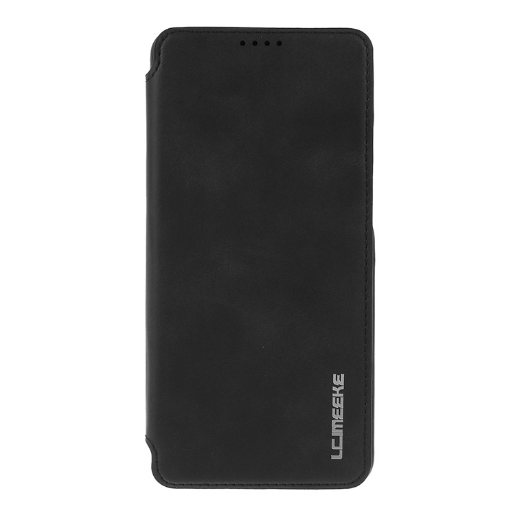 LC.IMEEKE Retro Style Leather Card Holder Shell for Samsung Galaxy S10 5G - Black-1