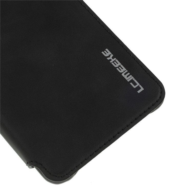 LC.IMEEKE Retro Style Leather Card Holder Shell for Samsung Galaxy S10 5G - Black-2
