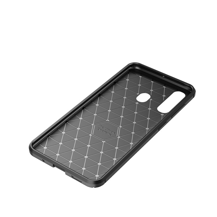 Drop Resistant Carbon Fiber TPU Phone Cover for Samsung Galaxy A60 - Black-9