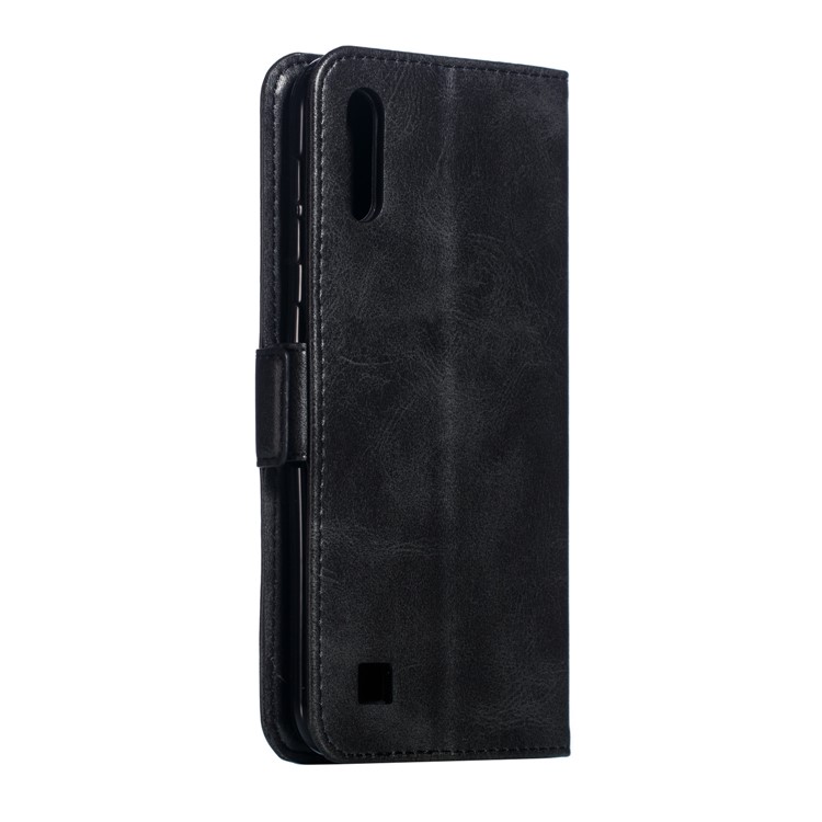 Leather Wallet Stand Flip Phone Case Cover for Samsung Galaxy A10 / Galaxy M10 - Black-5