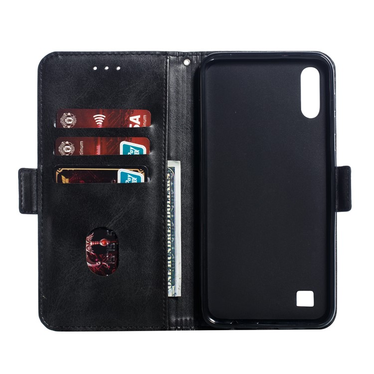 Leather Wallet Stand Flip Phone Case Cover for Samsung Galaxy A10 / Galaxy M10 - Black-7