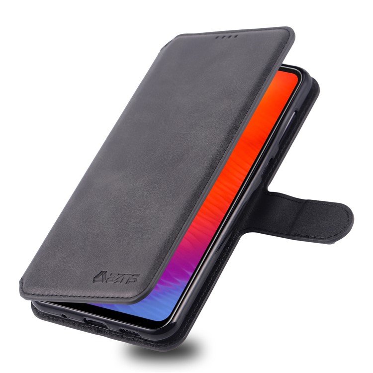 AZNS Leather Wallet Phone Case Cover for Samsung Galaxy A60 - Black-7