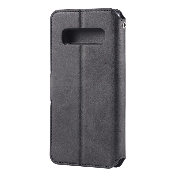AZNS Wallet Leather Phone Case for Samsung Galaxy S10 5G - Black-3
