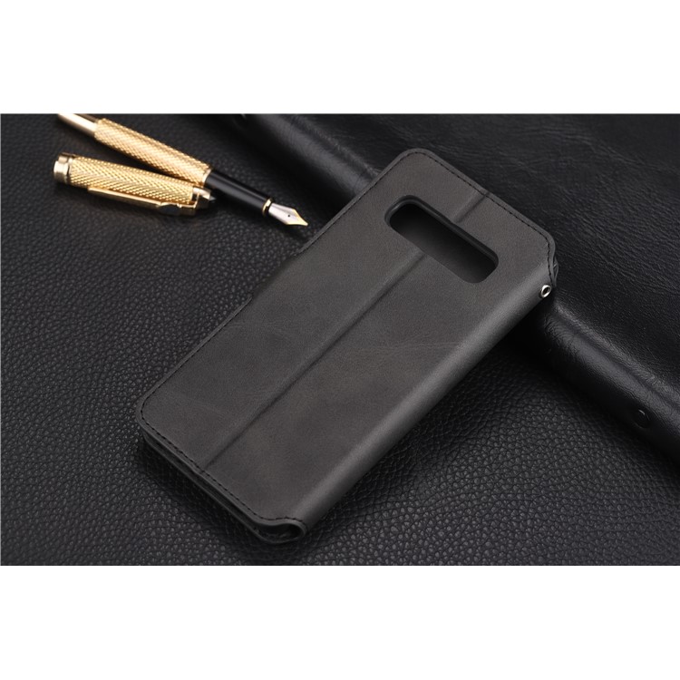 AZNS Wallet Leather Phone Case for Samsung Galaxy S10 5G - Black-7