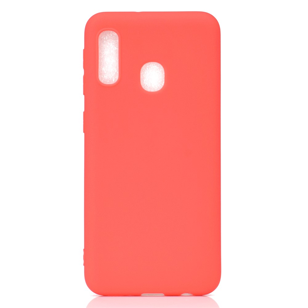 Soft Frosted TPU Case for Samsung Galaxy A20e - Red-2