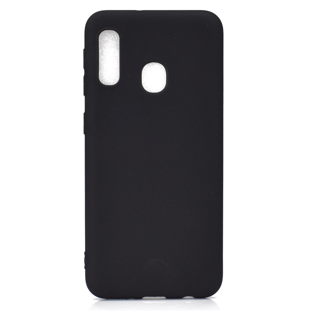 Caso TPU Fosco Macio Para Samsung Galaxy A20E - Preto-2