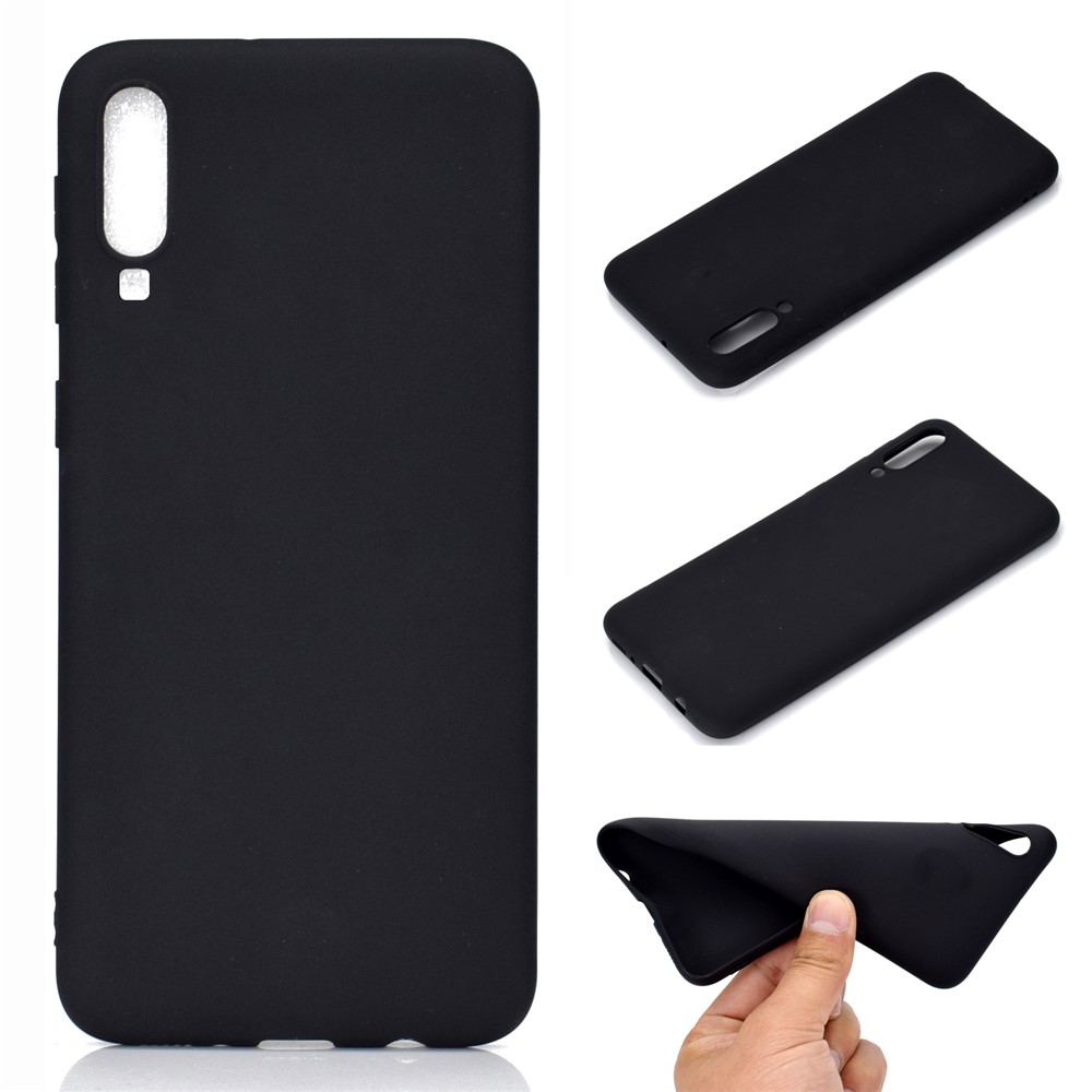 Soft Frosted TPU Case for Samsung Galaxy A70 - Black-1