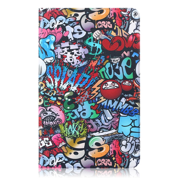 Pattern Printing PU Leather Stand Smart Cover for Samsung Galaxy Tab S5e SM-T720 / SM-T725 - Graffiti Pattern-2