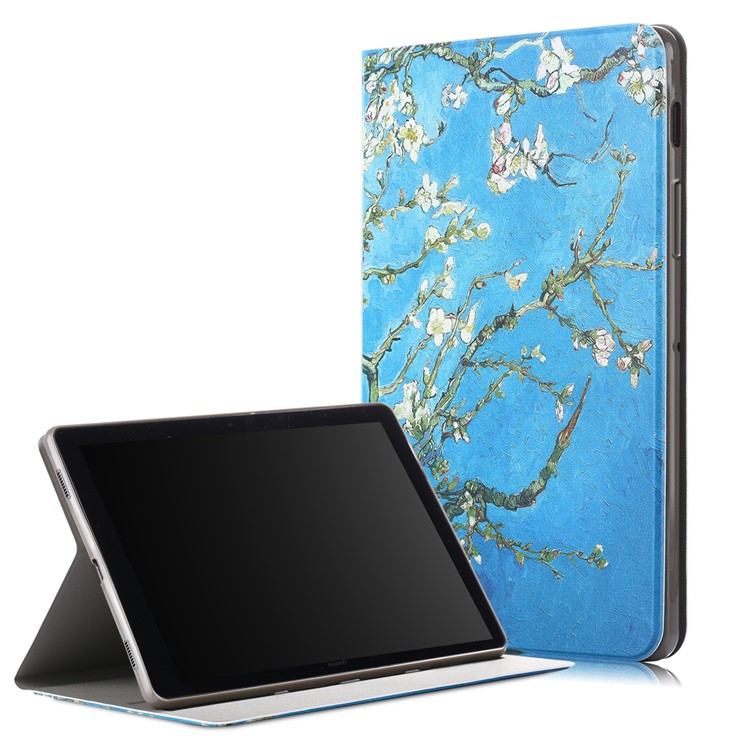 

Печать Шаблона Искусственная Кожа Подставка Смарт-чехол Для Samsung Galaxy Tab S5E SM-T720 / SM-T725 - Wintersweet, Galaxy Tab S5e SM-T720
