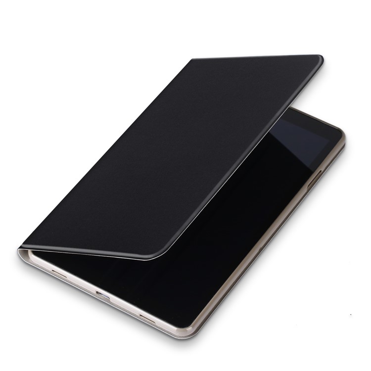 Solid Color PU Leather Stand Smart Phone Case for Samsung Galaxy Tab S5e SM-T720 / SM-T725 - Black-9