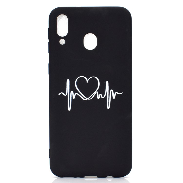 Pattern Printing Matte TPU Case for Samsung Galaxy A40 - Heart-2
