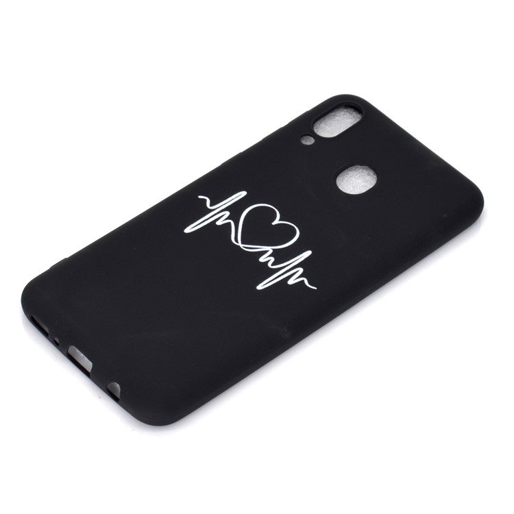 Pattern Printing Matte TPU Case for Samsung Galaxy A40 - Heart-3
