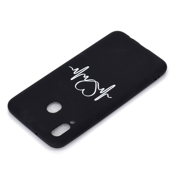 Pattern Printing Matte TPU Case for Samsung Galaxy A40 - Heart-4