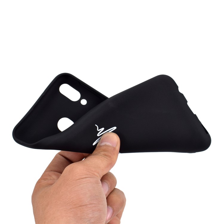 Pattern Printing Matte TPU Case for Samsung Galaxy A40 - Heart-5