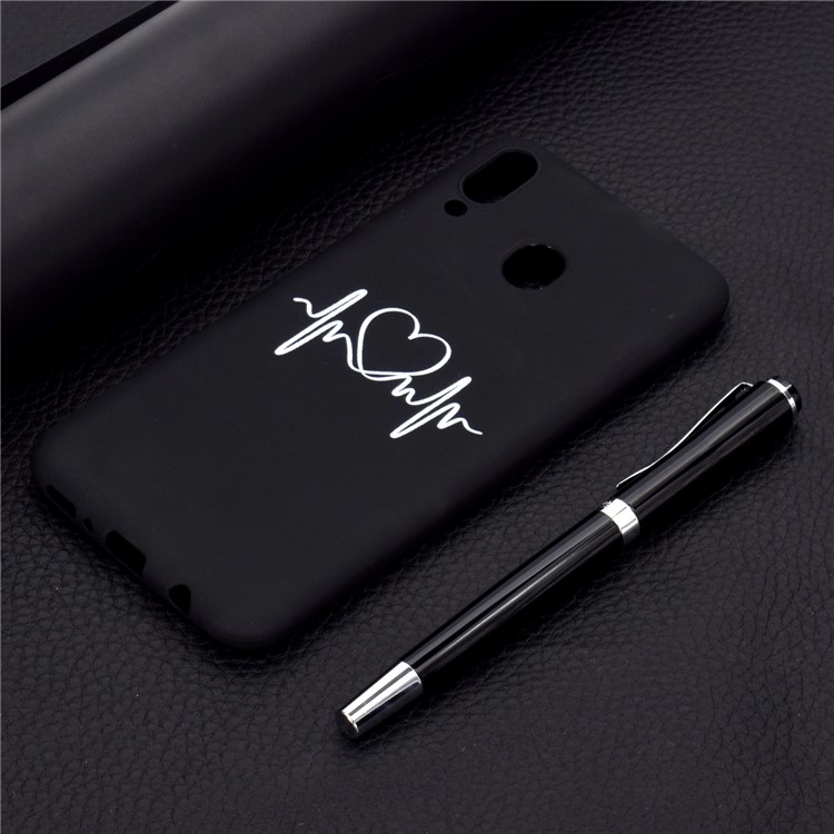 Pattern Printing Matte TPU Case for Samsung Galaxy A40 - Heart-6