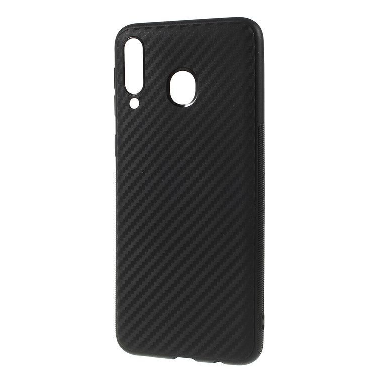 Carbon Fiber Brushed TPU Mobile Phone Casing for Samsung Galaxy M30 - Black-2