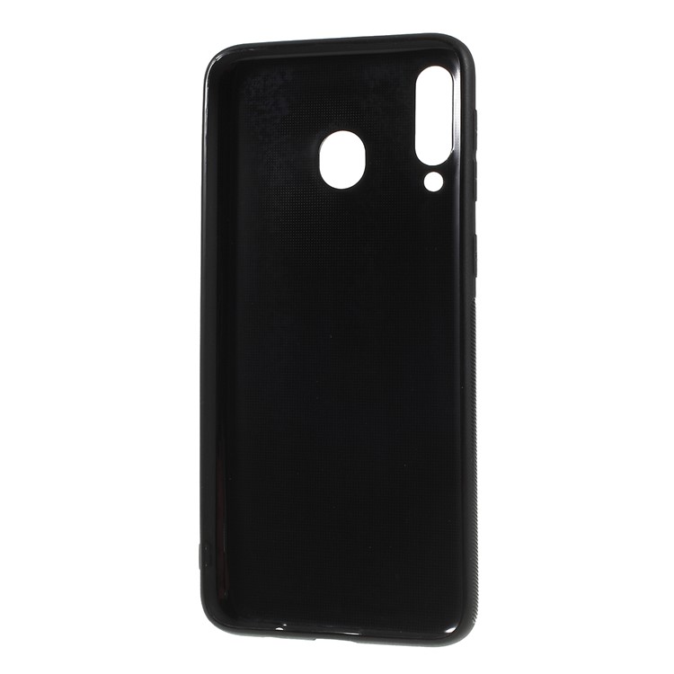 Carbon Fiber Brushed TPU Mobile Phone Casing for Samsung Galaxy M30 - Black-3