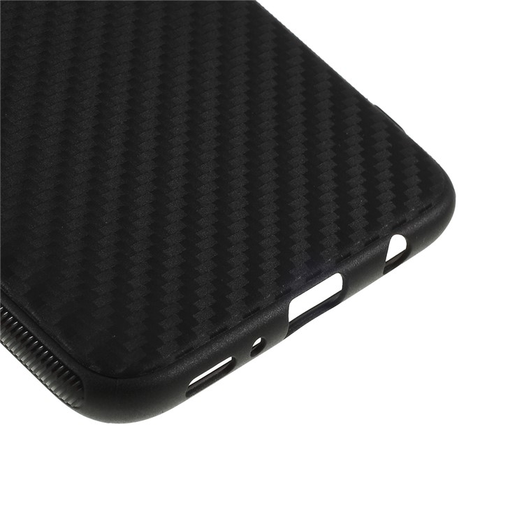 Carbon Fiber Brushed TPU Mobile Phone Casing for Samsung Galaxy M30 - Black-5