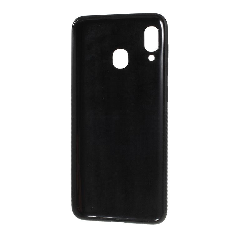 Carbon Fiber Brushed TPU Phone Casing for Samsung Galaxy A30/A20 - Black-3