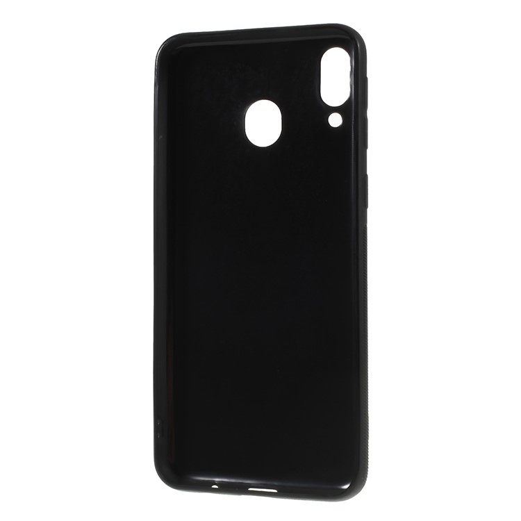 Carbon Fiber Brushed TPU Mobile Phone Casing for Samsung Galaxy M20 - Black-3
