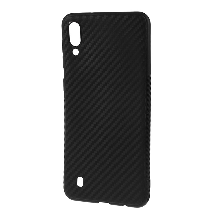 Carbon Fiber Brushed TPU Mobile Phone Cover for Samsung Galaxy M10 - Black-2