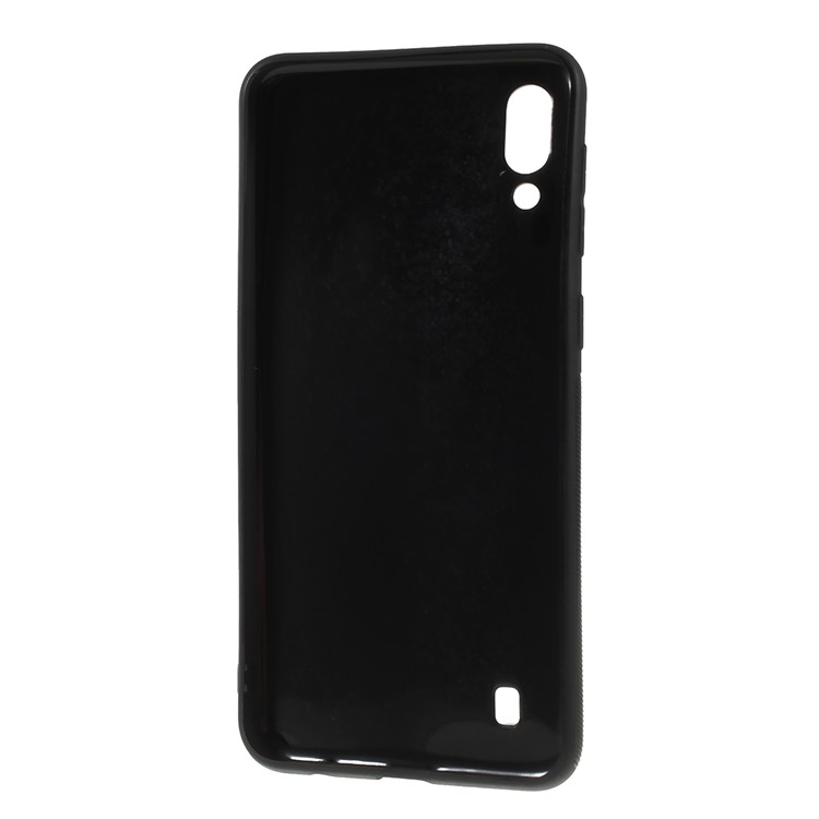 Carbon Fiber Brushed TPU Mobile Phone Cover for Samsung Galaxy M10 - Black-3