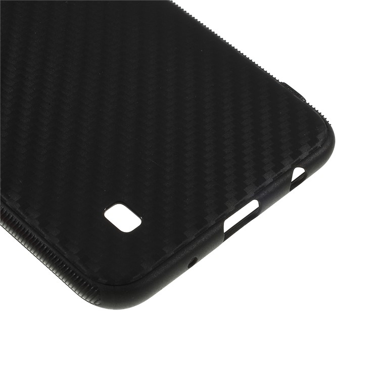 Carbon Fiber Brushed TPU Mobile Phone Cover for Samsung Galaxy M10 - Black-5