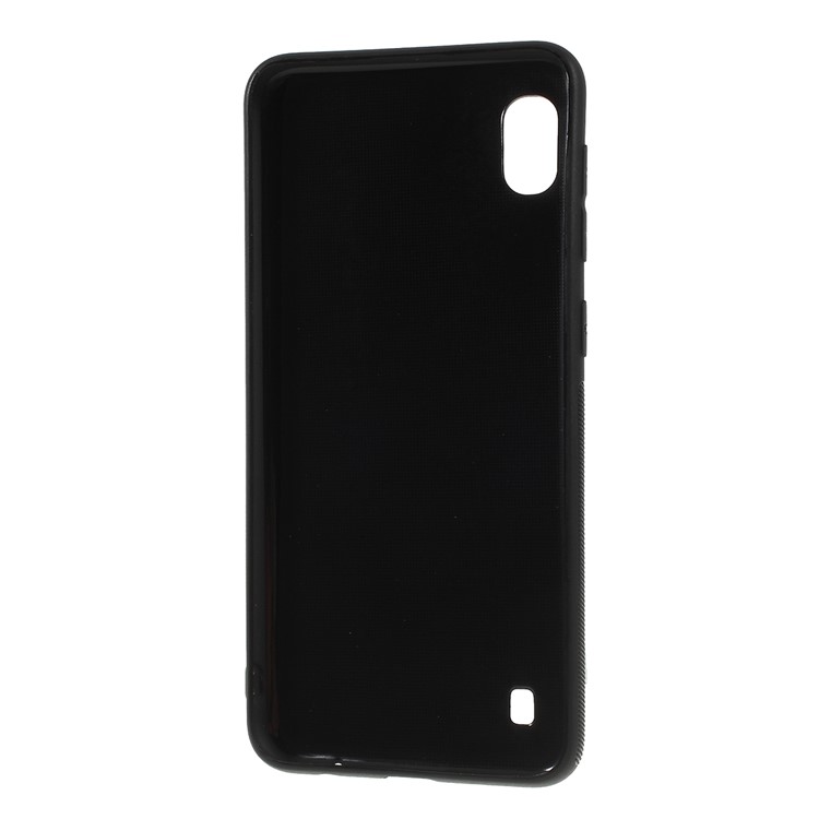 Carbon Fiber Brushed TPU Mobile Phone Casing for Samsung Galaxy A10 - Black-3