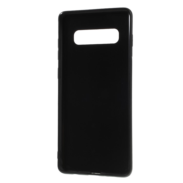 Carbon Fiber Brushed TPU Mobile Phone Case for Samsung Galaxy S10 - Black-3