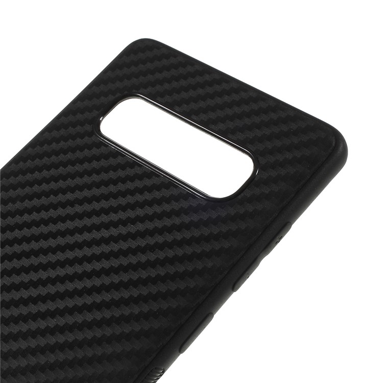 Carbon Fiber Brushed TPU Mobile Phone Case for Samsung Galaxy S10 - Black-4