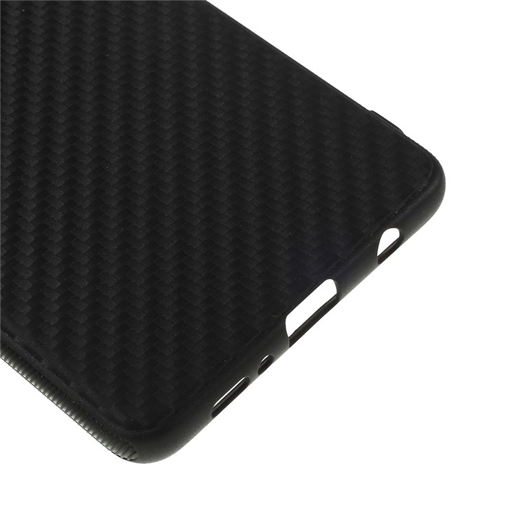 Carbon Fiber Brushed TPU Mobile Phone Case for Samsung Galaxy S10 - Black-5