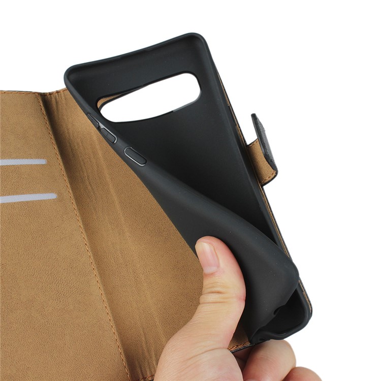 Genuine Leather Wallet Stand Cell Phone Case Cover for Samsung Galaxy S10 5G-12