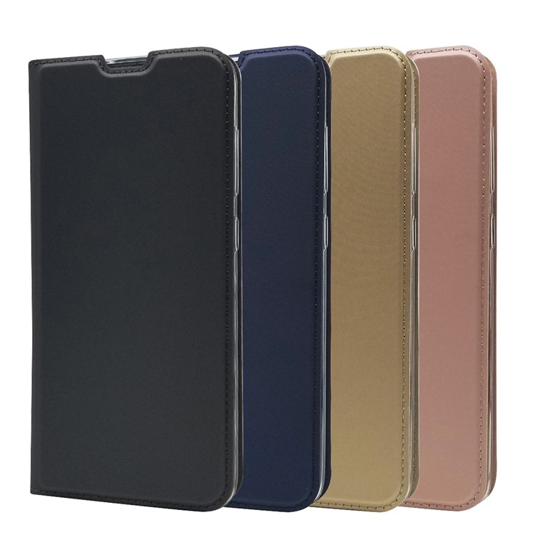 Estuche de Cartera de Cuero de Adsorción Magnética Para Samsung Galaxy A70 - Negro